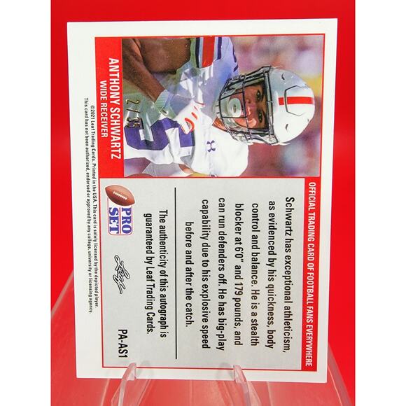 2021 Leaf Pro Set Metal Anthony Schwartz Red Mojo Auto - Picture 4 of 7